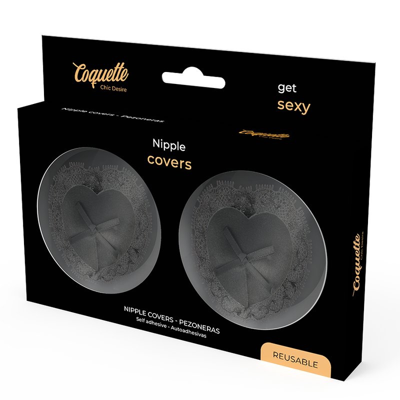 COQUETTE CHIC DESIRE - NIPPLE COVERS LACE ZWART