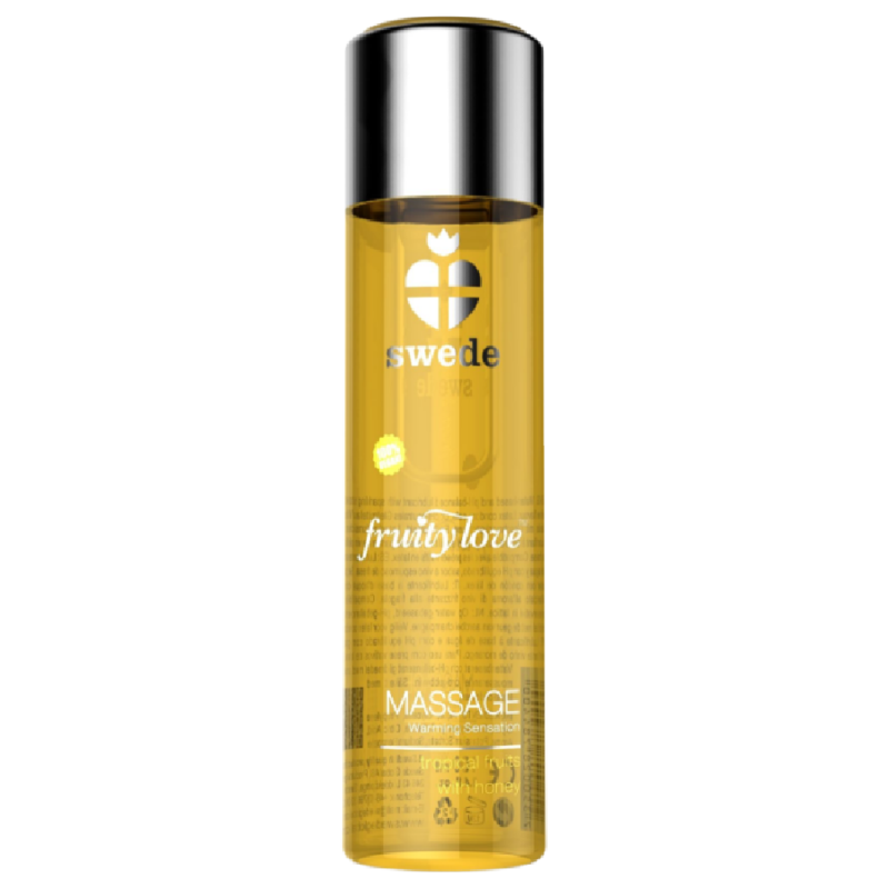 SWEDE - FRUITY LOVE VERWARMEND EFFECT MASSAGEOLIE TROPISCH FRUITIG MET HONING 120 ML.