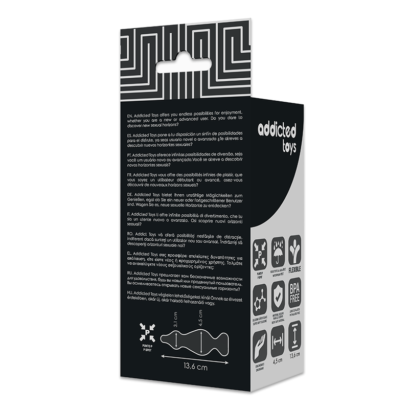 ADDICTED TOYS - ANALE SEKSSPLUG 13.6 CM ZWART
