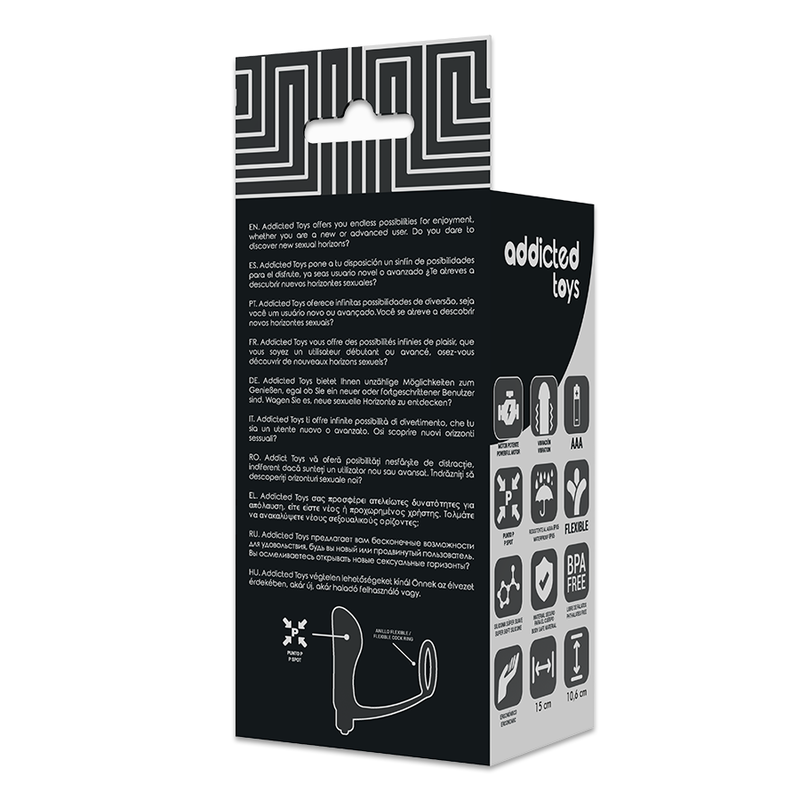 ADDICTED TOYS - VIBRERENDE ANALPLUG MET PENISRING