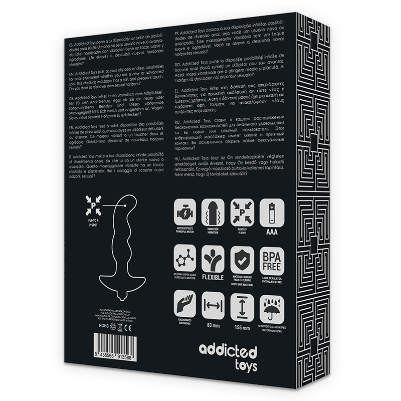 ADDICTED TOYS - ANAAL MASSEUR MET ZWARTE TRILLING MODEL 2