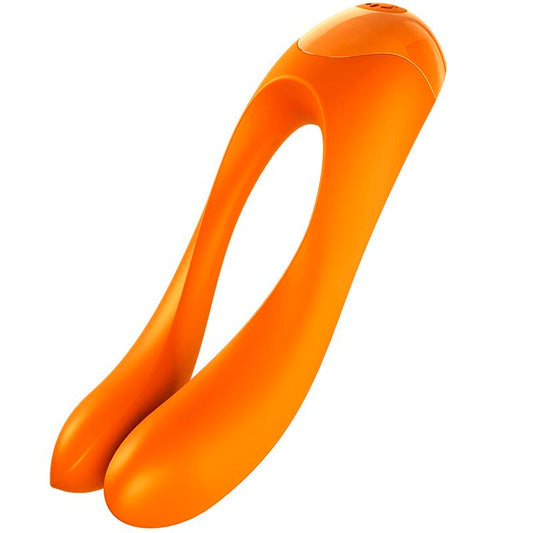 SATISFYER - CANDY CANE VINGERVIBRATOR ORANJE