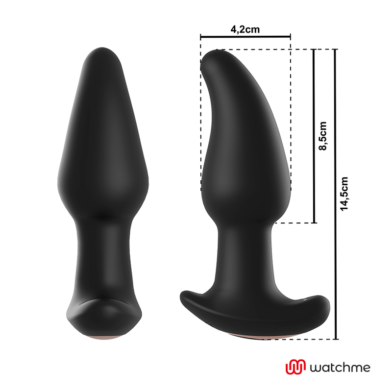 ANBIGUO - WATCHME AFSTANDSBEDIENDE ANALE PLUG VIBRATOR MET ROTATIE VAN AMADEUS PARELS
