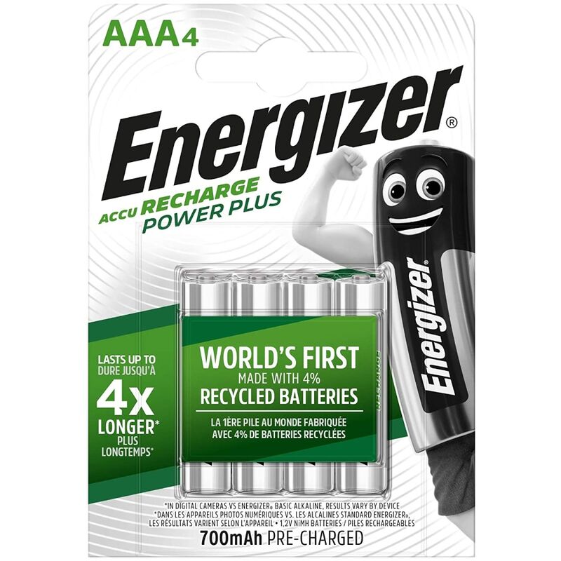 ENERGIZER - OPLAADBARE BATTERIJEN AAA4 BLISTER 4