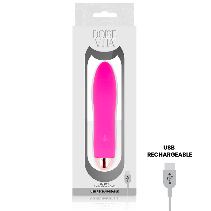 DOLCE VITA - OPLAADBARE VIBRATOR VIER ROZE 7 SNELHEDEN