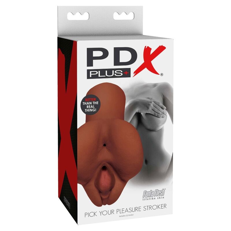 PDX PLUS - KIES JE PLEZIER DUBBELE BRUINE MASTURBATOR