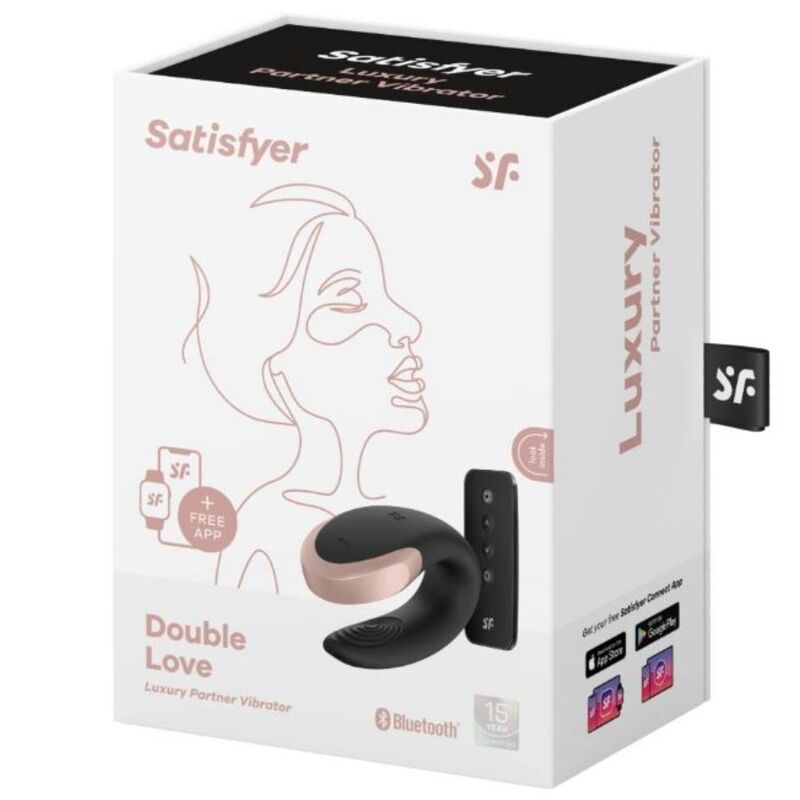 SATISFYER - DOUBLE LOVE LUXURY PARTNER VIBRATOR ZWART