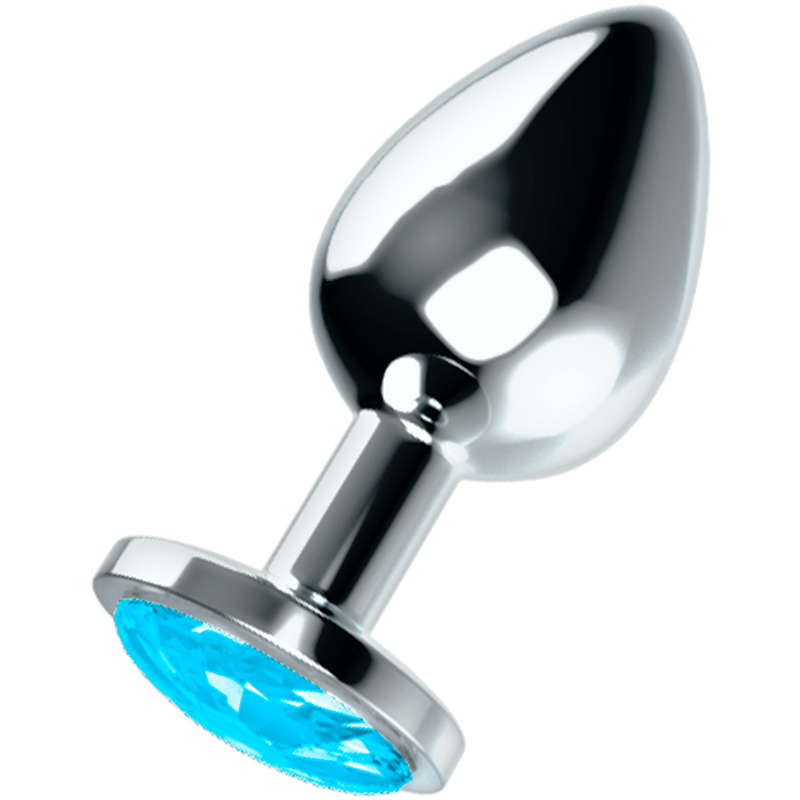 OHMAMA - ANALE PLUG MET BLAUW KRISTAL L