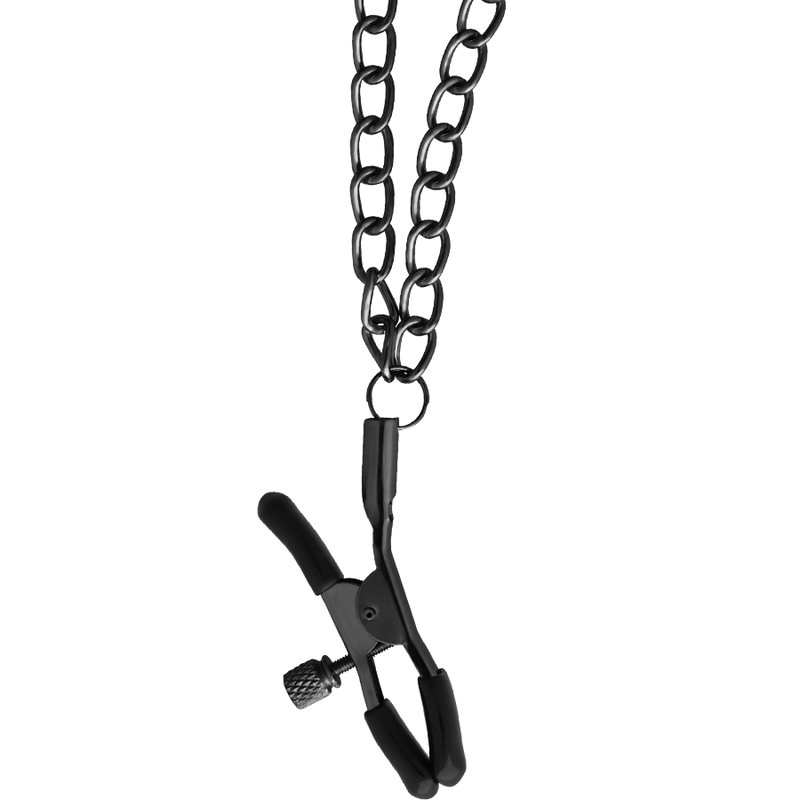 BEGME - RODE EDITIE HALSBAND MET NIPPELKLEMMEN MET NEOPREEN VOERING