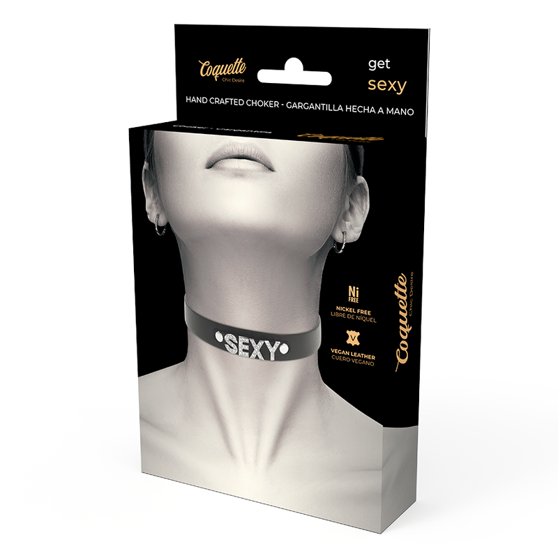 COQUETTE CHIC DESIRE - SEXY VEGAN LEREN CHOKER