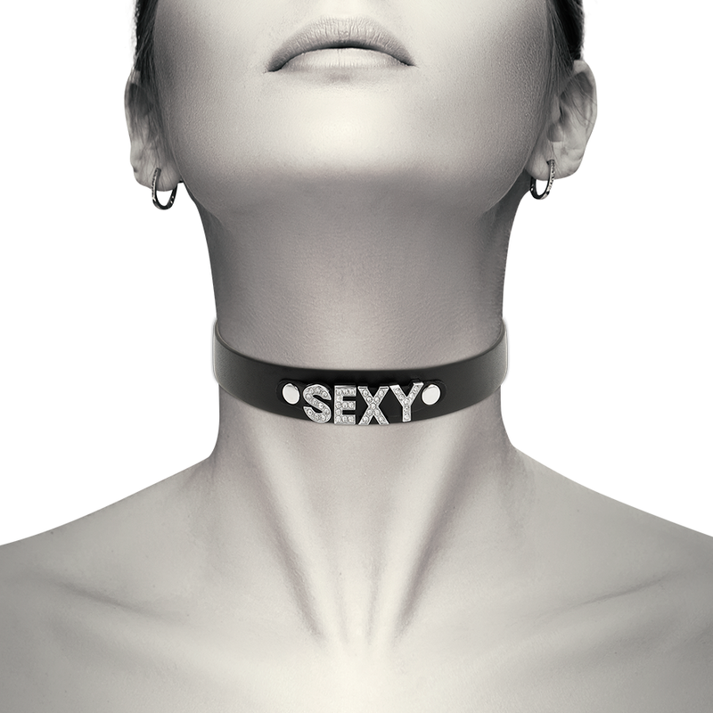 COQUETTE CHIC DESIRE - SEXY VEGAN LEREN CHOKER