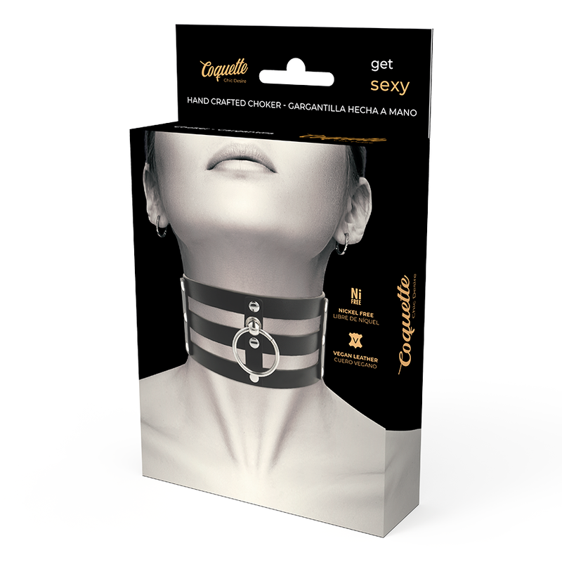 COQUETTE CHIC DESIRE - FETISH STIJL VEGAN LEREN CHOKER