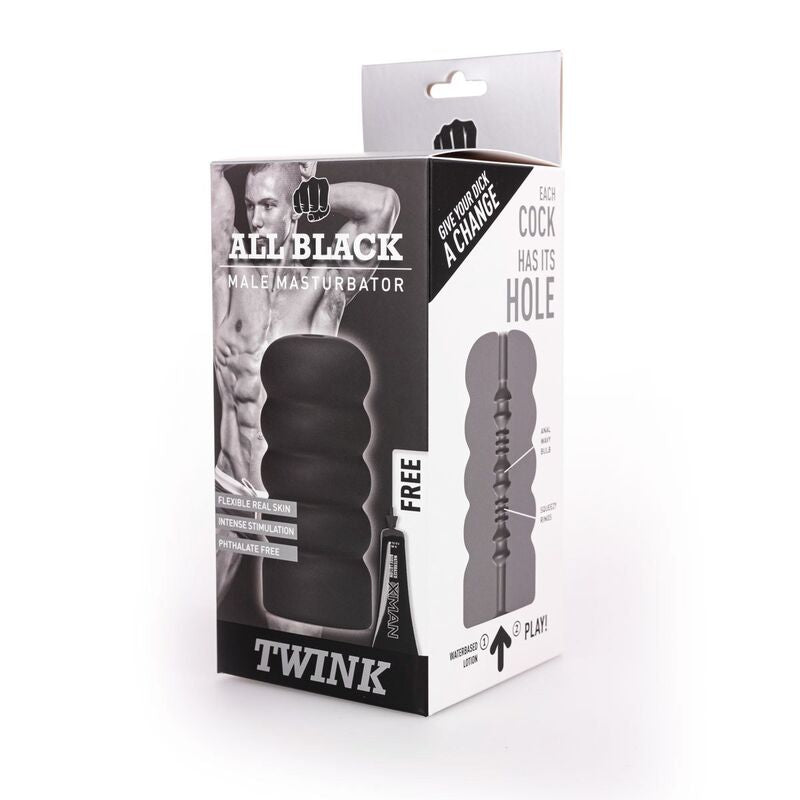 VOLLEDIG ZWART - MASTURBATOR TWINK