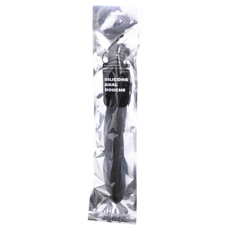VOLLEDIG ZWART - OPBLAASBARE ANALE DOUCHE SILICONE 27 CM
