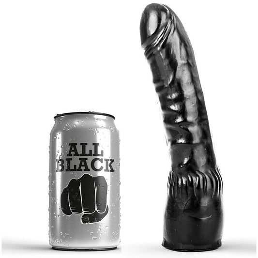 ALL BLACK - DILDO ZWART REALISTISCH 20 CM