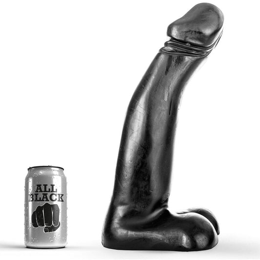 GEHEEL ZWART - REALISTISCHE ZWARTE FISTINGDILDO 29 CM