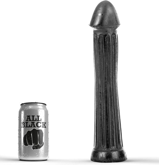 GEHEEL ZWART - PLUG DILDO 31 CM