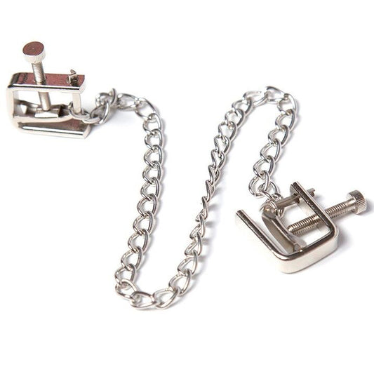 OHMAMA FETISH - METALEN SCHROEFKLEMMEN MET KETTING