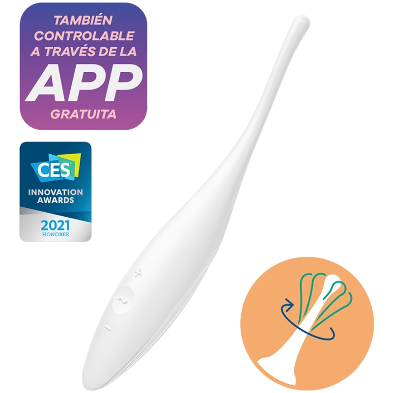 SATISFYER - TWIRLING JOY CLIT TIP VIBRATOR WIT