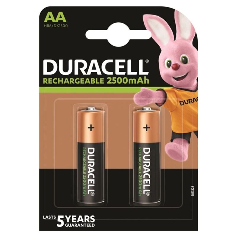 DURACELL - OPLAADBARE BATTERIJ HR6 AA 2500mAh 2 STUKS