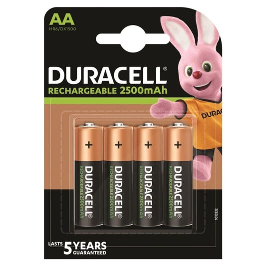 DURACELL - OPLAADBARE BATTERIJ HR6 AA 2500mAh 4 STUKS