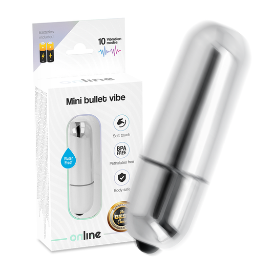 ONLINE - MINI KOGELVIBRATOR ZILVER