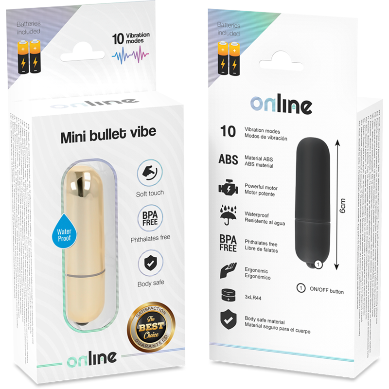 ONLINE - MINI KOGELVIBRATOR GOUDEN