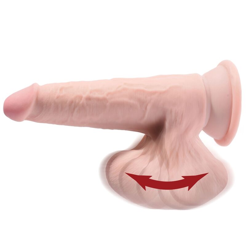KING COCK - PLUS 3D DILDO ZWENKENDE BALLEN 12,7 CM