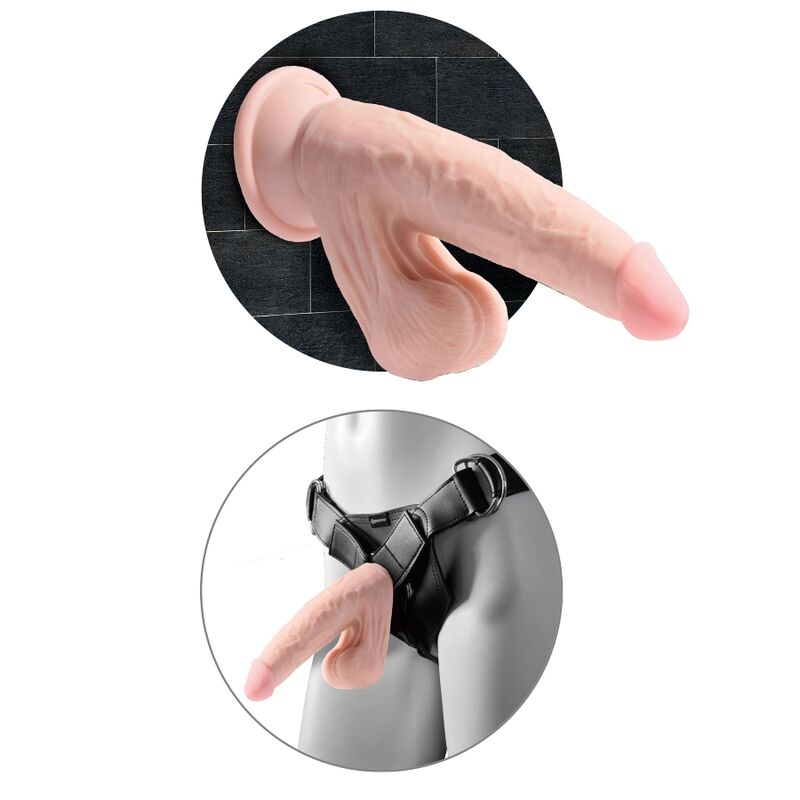 KING COCK - PLUS 3D DILDO ZWENKENDE BALLEN 12,7 CM