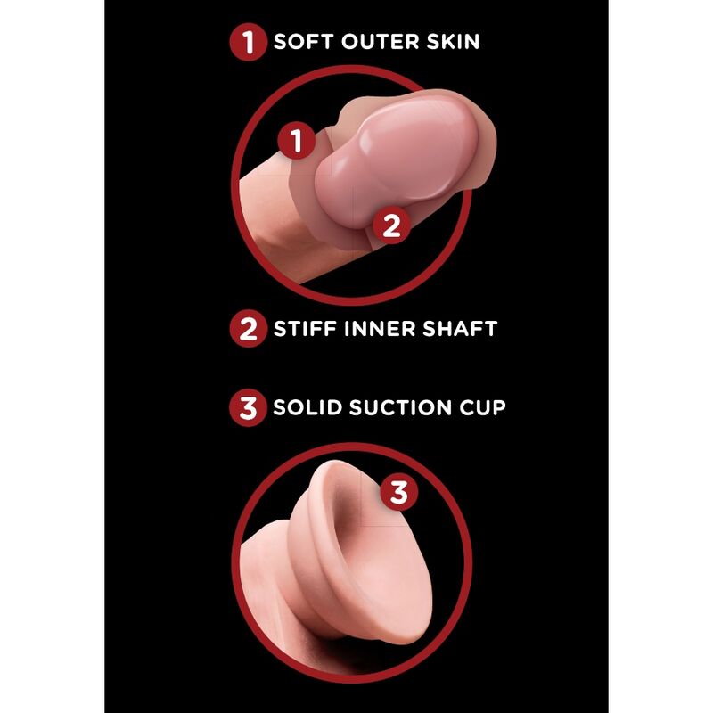 KING COCK - PLUS 3D DILDO ZWENKENDE BALLEN 12,7 CM
