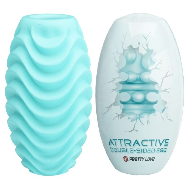 PRETTY LOVE - TURQUOISE DUBBELZIJDIG MASTURBATIE EI