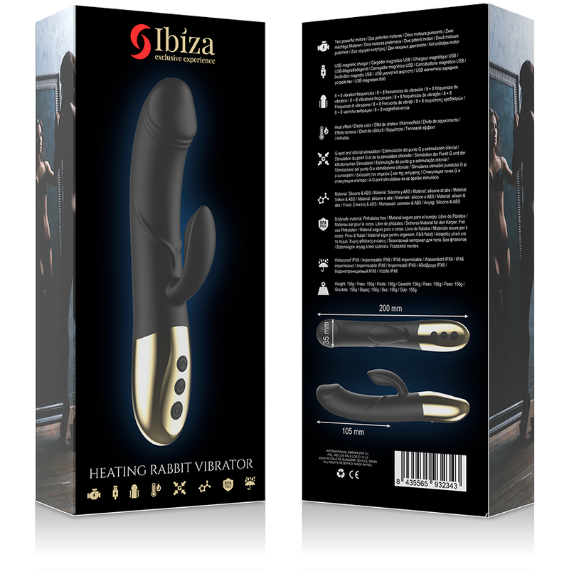 IBIZA - KRACHTIGE ANATOMISCHE VIBRATOR MET RABBIT