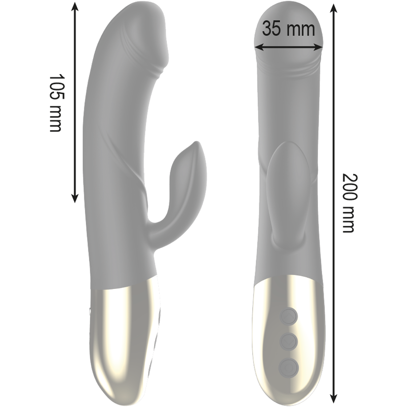 IBIZA - KRACHTIGE ANATOMISCHE VIBRATOR MET RABBIT