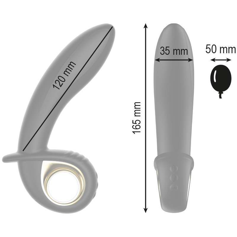 IBIZA - KRACHTIGE OPBLAASBARE ANAAL/VAGINALE VIBRATOR AFSTANDSBEDIENING