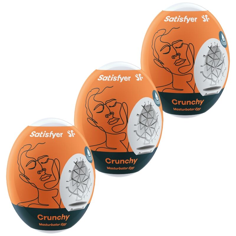 SATISFYER - 3 MASTURBATOR EGG CRUNCHY