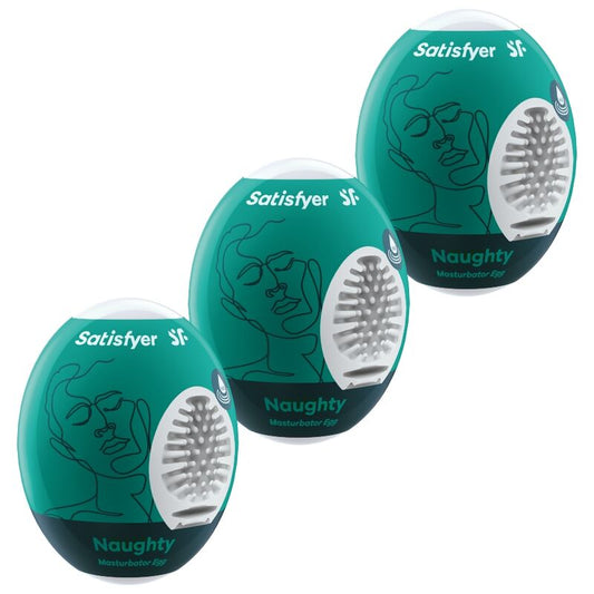 SATISFYER - 3 MASTURBATOR EGG NAUGHTY