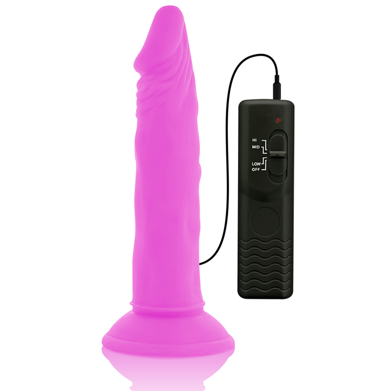 DIVERSIA - FLEXIBELE VIBRERENDE DILDO PAARS 23 CM -O- 4,3 CM