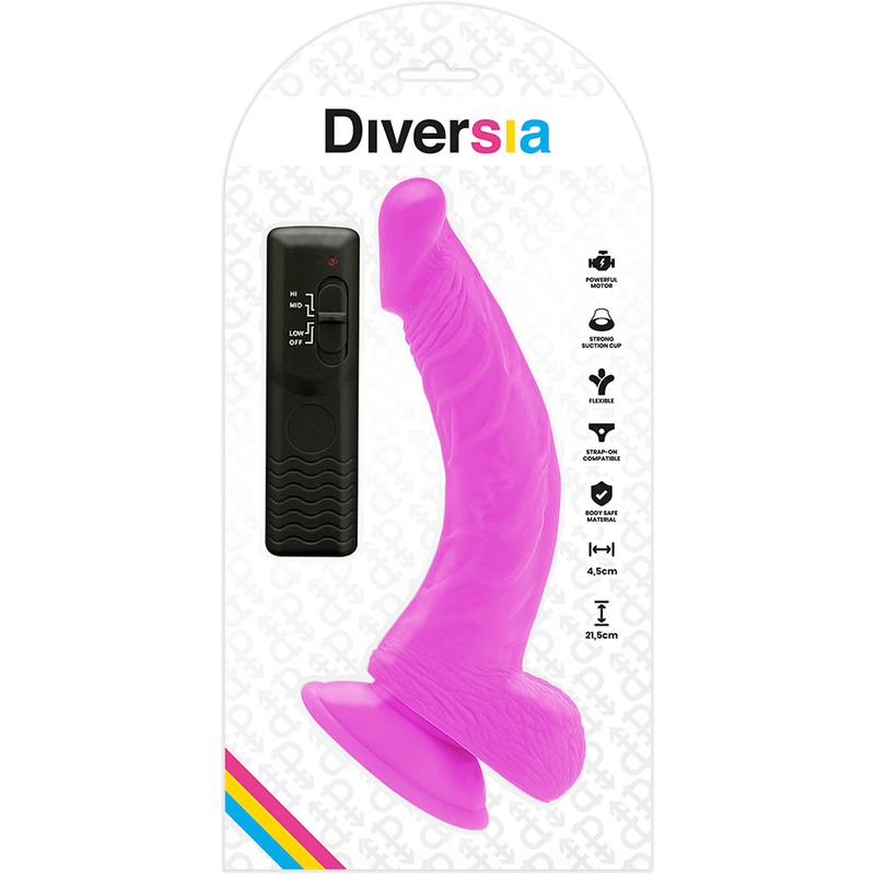 DIVERSIA - FLEXIBELE TRILLENDE DILDO PAARS 21.5 CM -O- 4.5 CM