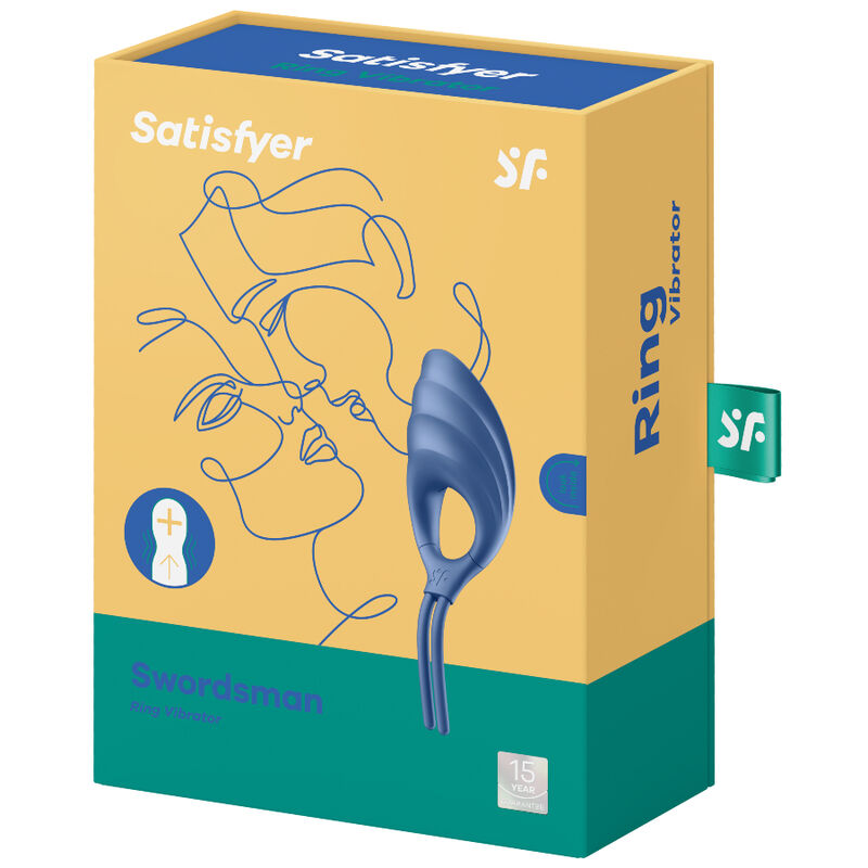 SATISFYER - SWORDSMAN VIBRERENDE RING BLAUW