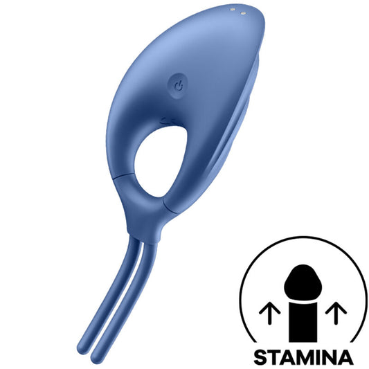 SATISFYER - SWORDSMAN VIBRERENDE RING BLAUW