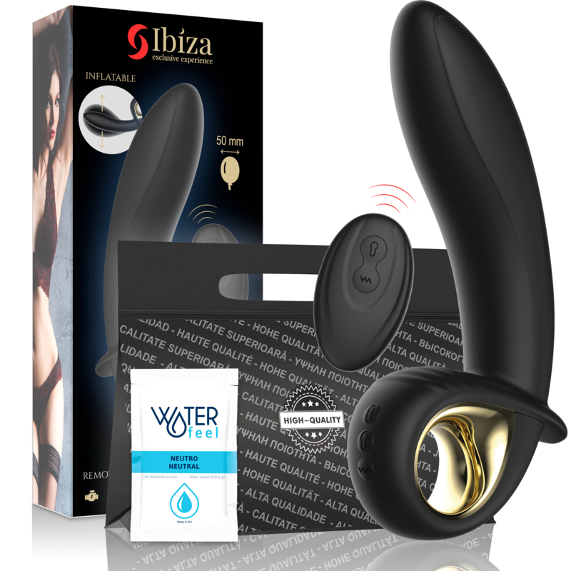 IBIZA - KRACHTIGE OPBLAASBARE ANAAL/VAGINALE VIBRATOR AFSTANDSBEDIENING