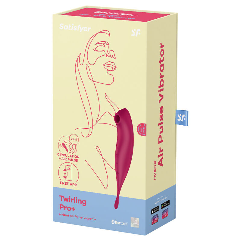 SATISFYER - TWIRLING PRO+ LUCHTDRUKSTIMULATOR & VIBRATOR APP ROT