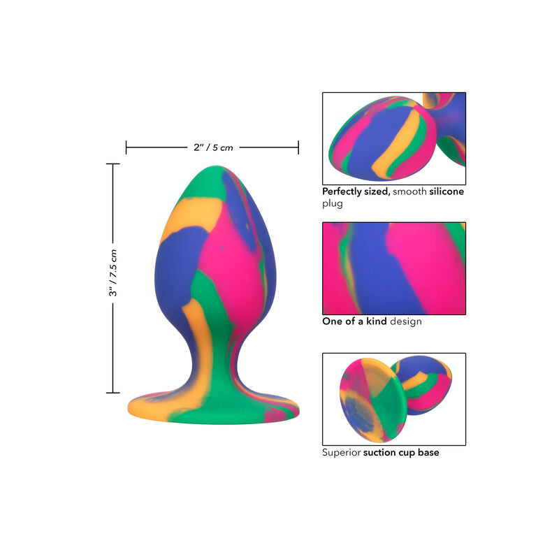 CALEXOTICS - CHEEKY MEDIUM TIE-DYE ANALE PLUG