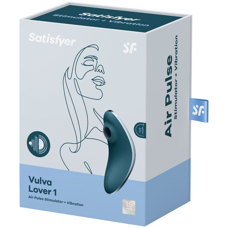 SATISFYER - VULVA LOVER 1 STIMULATOR EN VIBRATOR BLAUW