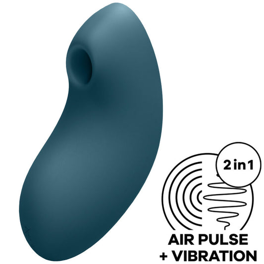 SATISFYER - VULVA LOVER 2 STIMULATOR EN VIBRATOR BLAUW