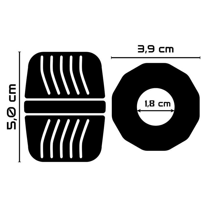 KRACHTIGE - SUPERFLEXIBELE EN RESISTENTE PENISRING 5 CM PR11 ZWART