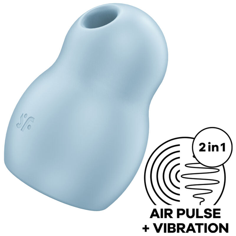 SATISFYER - PRO TO GO 1 DUBBELE STIMULATOR EN VIBRATOR BLAUW