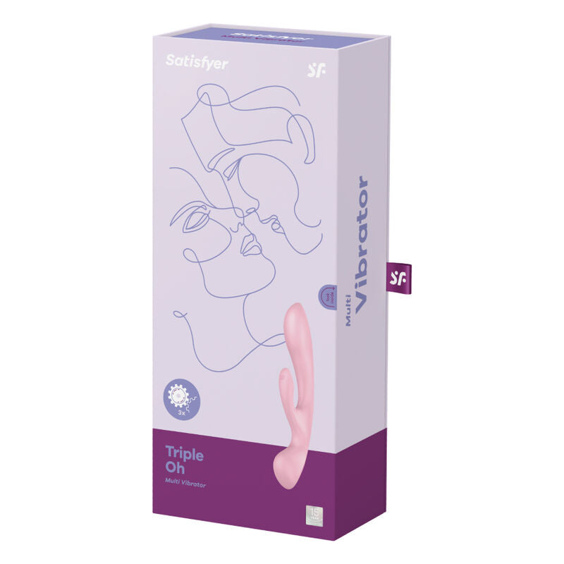 SATISFYER - TRIPLE OH HYBRID VIBRATION ROZE