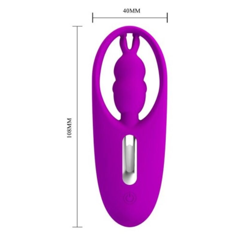 PRETTY LOVE - WILDE KONIJN STIMULATOR VOOR SLIPJES MET AFSTANDSBEDIENING LILA