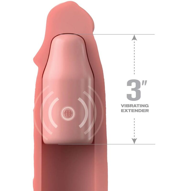 FANTASY X-TENSIONS - PIPEDREAMS SLEEVE 22,86 CM + 7,62 CM PLUG AFSTANDSBEDIENING HUID